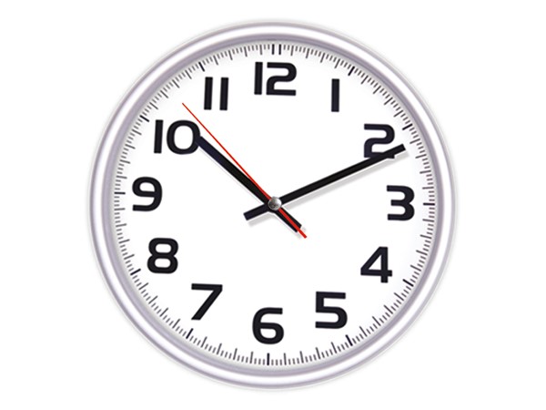 OFSET DUVAR SAATİ GÜMÜŞ (28 CM)